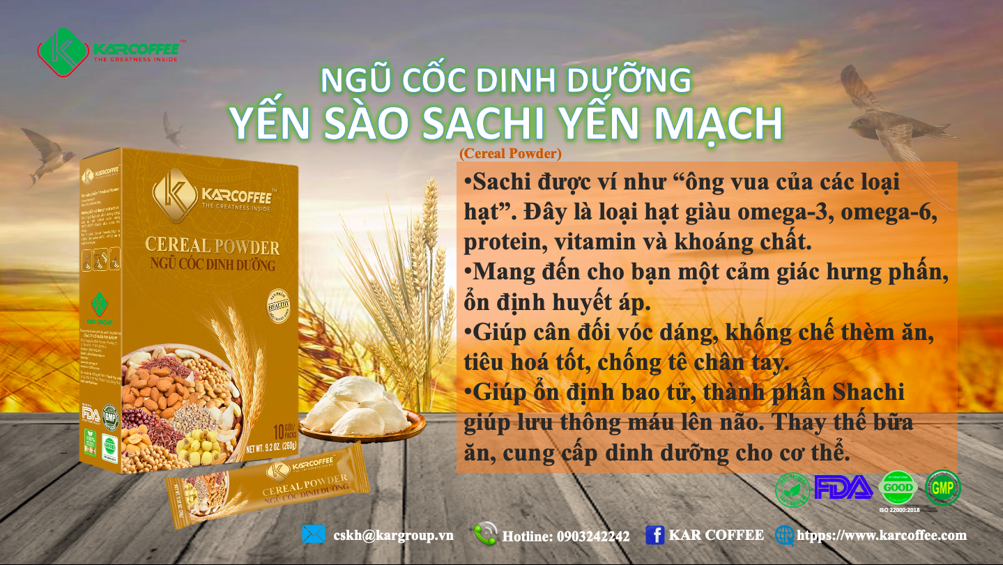 NGŨ CỐC YẾN SÀO SACHI YẾN MẠCH